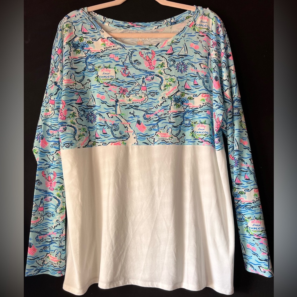 Lilly Pulitzer Finn Top XL NWT in Lilly Loves Cape Cod